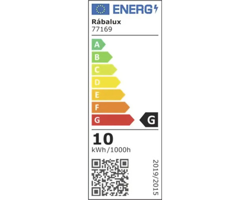 Etichetă energetică Rábalux, clasa de eficiență energetică G, 10 kilowați-oră la 1000 de ore