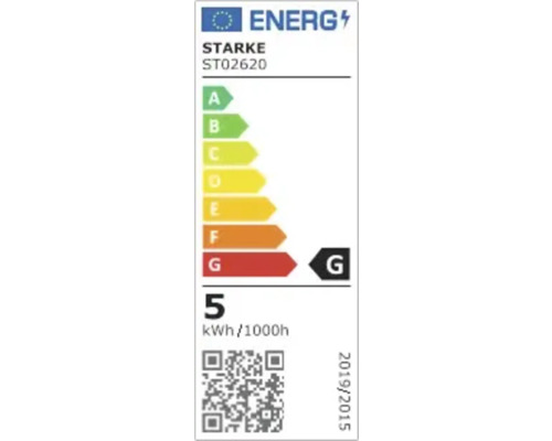 Etichetă energetică Starke ST02620 cu clasa de eficiență energetică G