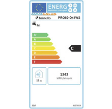 Etichetă energetică Fornello PRO80-D41W2, clasa C, 1343 kilowați-oră pe an, 15 decibeli.