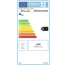 Etichetă energetică Aquacalda Fornello PRO100-D41W2, clasa C, 1369 kilowatt-ore pe an, 15 decibeli, profil de sarcină M.