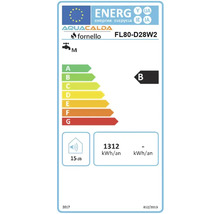 Etichetă energetică europeană pentru Aquacalda Fornello FL80-D28W2, clasa B, 1312 kilowați-oră pe an, 15 decibeli, profil de sarcină M.