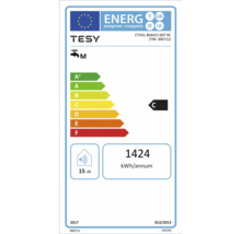 Etichetă energetică pentru un produs TESY cu clasa de eficiență energetică C