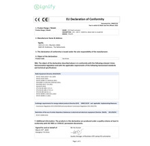 Declarație de conformitate UE pentru corpuri de iluminat fixe cu LED Philips de la Signify cu marcaj CE.