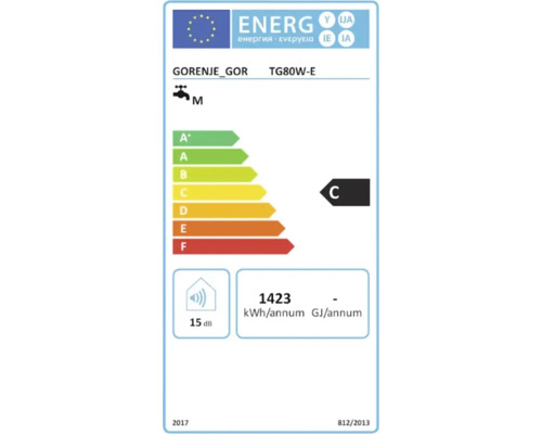 Boiler electric Gorenje TG80WE, 80 l, 1500W, protectie electrică IPX4