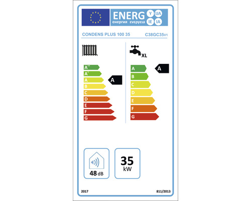 Etichetă energetică pentru aparatul de încălzire Condens Plus 100 35