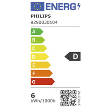 Bec LED variabil Philips E27 5,9W 806 lumeni, glob mat A60, lumină caldă