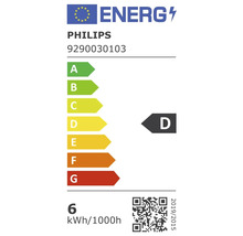 Bec LED variabil Philips E27 5,9W 806 lumeni, glob clar A60, lumină caldă