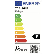 Aplică LED exterior Malaga H 12W 1080 lumeni IP65, plastic negru