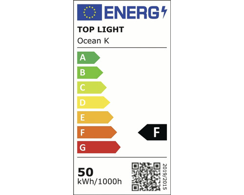 Etichetă energetică marca Top Light Ocean K