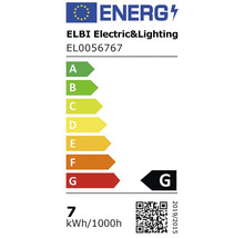 Etichetă energetică ELBI Electric&Lighting cu clasa de eficiență energetică G