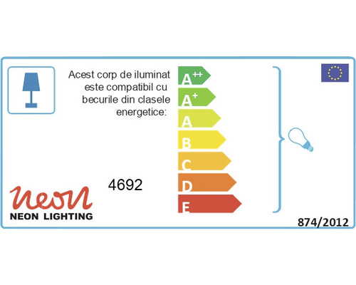 Etichetă de eficiență energetică Neon Lighting