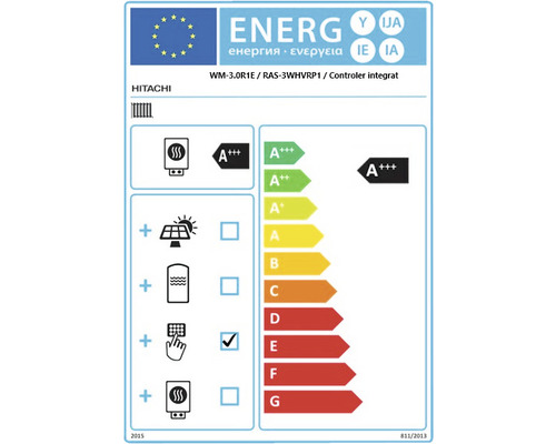 Etichetă energetică pentru un produs Hitachi