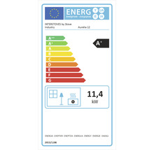 Șemineu pe peleți Interstoves Aurelia 11,4 kW negru, aprindere electrică, 100,7x70,4x54,8 cm