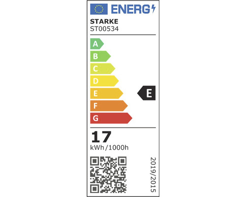 Etichetă de eficiență energetică E de la Starke