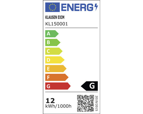Etichetă energetică cu clasa de eficiență energetică G