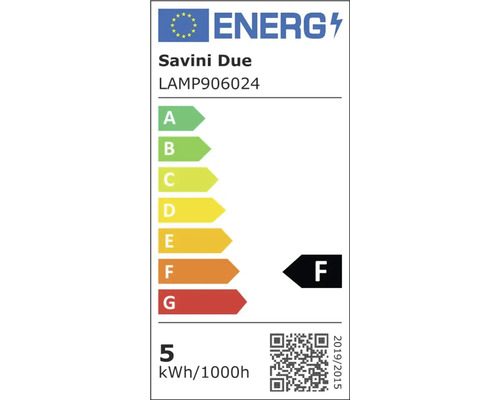 Etichetă energetică Savini Due LAMPE906024 cu clasa de eficiență energetică F