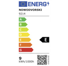 Etichetă energetică Nowodvorski, clasa de eficiență energetică E