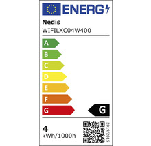 Etichetă energetică pentru Nedis WIFILXC04W400 cu clasa de eficiență energetică G