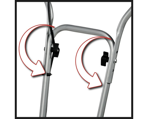 Imagine detaliată cu roaba de grădină Einhell cu funcție de basculare