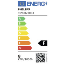 Set 2 becuri LED Philips E27 8W 806 lumeni, glob mat A60, lumină neutră