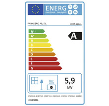 Etichetă energetică pentru PANADERO AB, S.L. JAVA WALL cu clasa de eficiență energetică A și consum de energie de 5,9 kW.