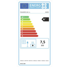 Etichetă energetică cu clasa de eficiență energetică A+ și o putere de 7,5 kilowați