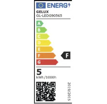 Etichetă energetică Gelux GL-LEDG90565 cu clasa de eficiență energetică F