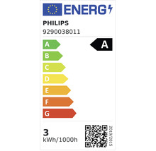 Bec LED Philips E14 2,3W 485 lumeni, glob clar P45, lumină caldă CRI80