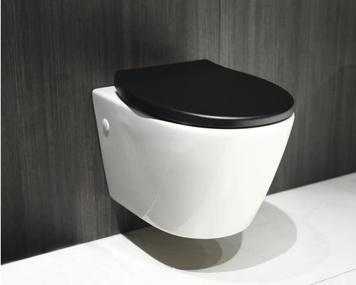 Vas WC suspendat cu scaun negru