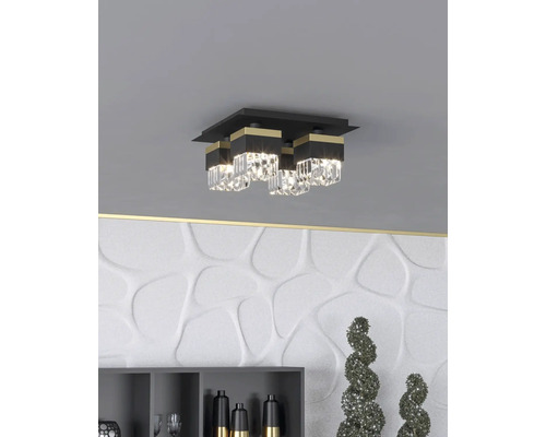 Lumină de plafon cu elemente de cristal pentru interior