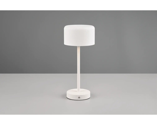 Lampă de masă albă cu abajur rotund