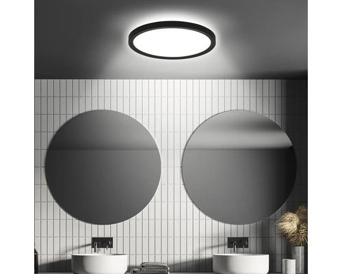Panou cu LED integrat Briloner 16W 1900 lumeni, montaj aplicat, negru, lumină neutră Panou cu LED integrat Briloner 16W 1900 lumeni, montaj aplicat, negru, lumină neutră