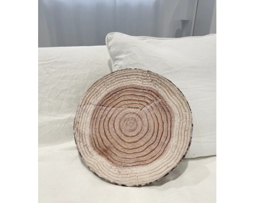 Pernă decorativă rotundă cu model de trunchi de copac