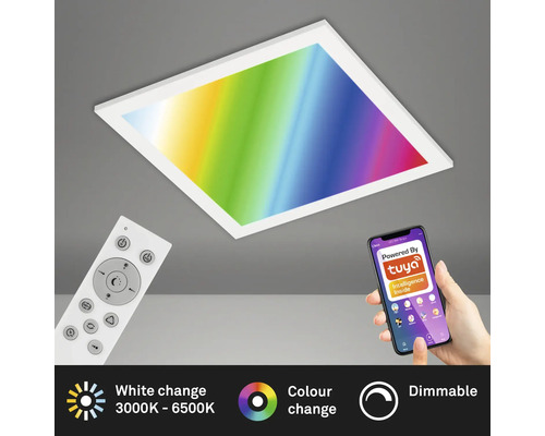 Plafonieră LED cu schimbare de culoare, telecomandă și control prin smartphone