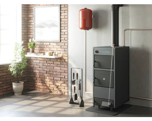 Sistem de încălzire cu boiler într-o cameră de zi