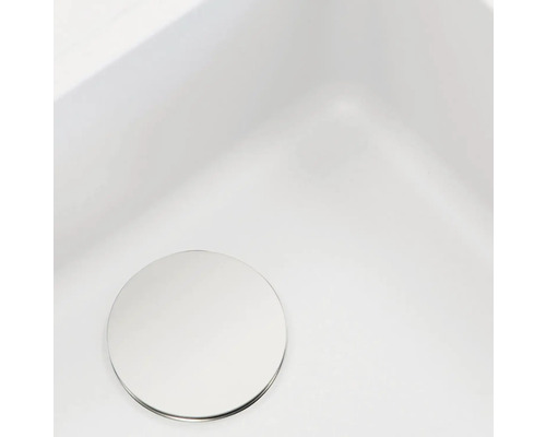 Chiuvetă cu dop de scurgere rotund