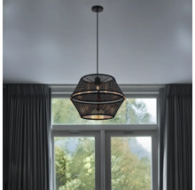 Pendul Freya E27 max. 1x15W, textil/negru