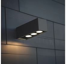 Aplică LED exterior Hunter 3x3W 780 lumeni IP54, negru