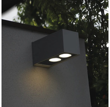 Aplică LED exterior Hunter 2x3W 480 lumeni IP54, negru