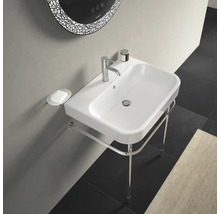 Chiuvetă cu suport pentru prosop și săpunieră în baie