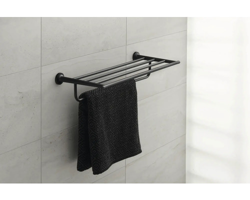 Suport de perete pentru prosoape cu prosop