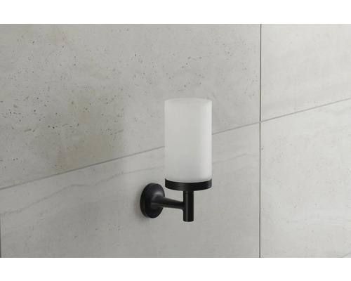 Suport de perete pentru pahar de periuță de dinți cu pahar de sticlă