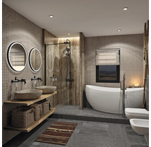 Gresie exterior / interior porțelanată rectificată MIRAVA MANHATTAN taupe mat 60x120 cm