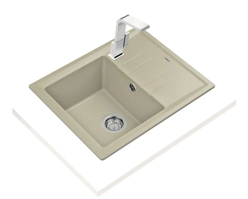 Chiuvetă din granit cu picurător și robinet