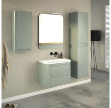 Set de baie modern cu dulap de bază pentru lavoar, dulap cu oglindă și dulap înalt