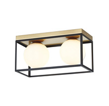 Plafonieră Fence E27 max. 2x15W, metal/negru