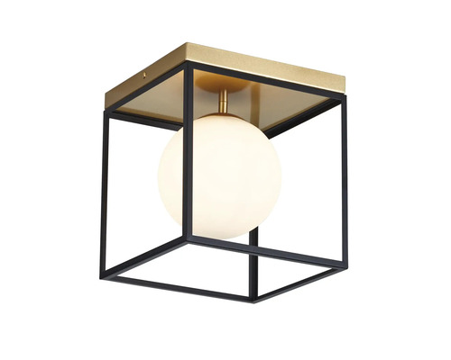 Lumină de plafon cu design geometric și abajur sferic