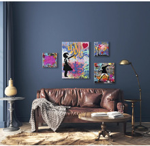 Tablou canvas Graffiti Never Give Up 27x27 cm