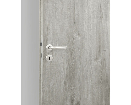 Ușă de interior cu model de lemn și clanță