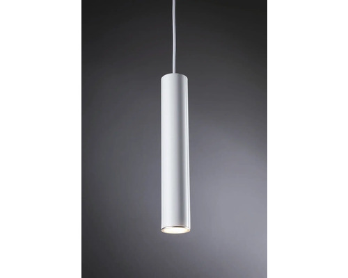 Lumină suspendată cilindrică albă